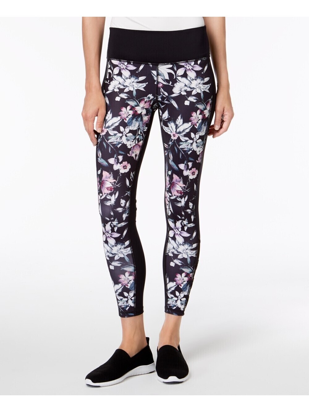 Ideology Womens Printed Mesh-Inset Ankle Leggings Size 2XL